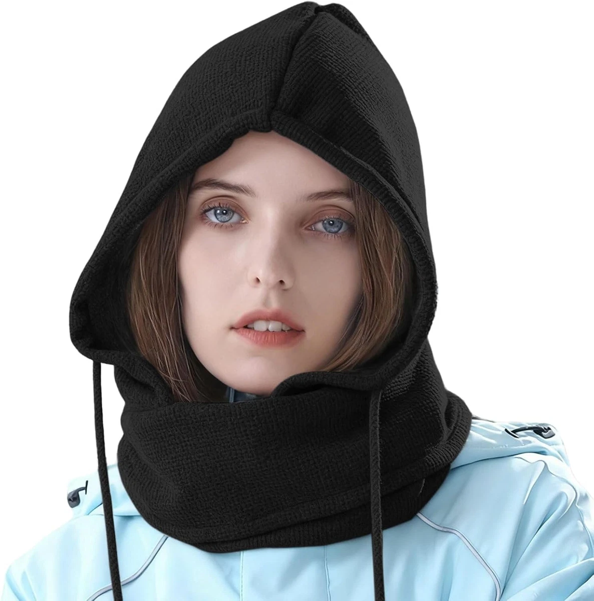 Jeere Set di 3 Sciarpa Lunga Calda Guanti Bianchi e Cappello Lavorato a Maglia Morbido Invernale per Donna Inverno Tempo Freddo
