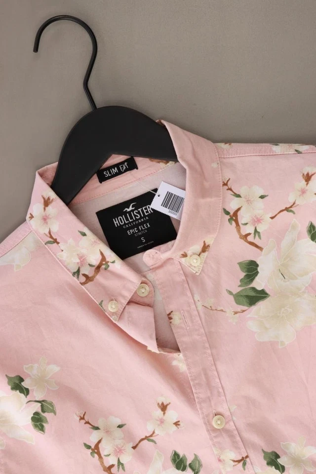 Hollister camicetta per uomo taglia 46, S con disegno floreale rosa di cotone - Immagine 3 di 4