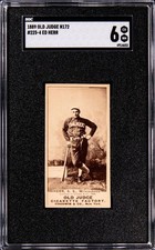1887-90 N172 Old Judge Cigarettes Ed Joseph Herr - SGC 6 - Milwaukee Cream Citys