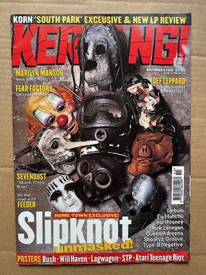 SLIPKNOT KERRANG NO.775 MAGAZINE NOVEMBER 6 1999 - SLIPKNOT COVER WITH MORE INSI