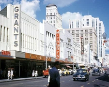 1952 MIAMI Flagler Street WT GRANTS, McCRORYS  8x10 Borderless Photo