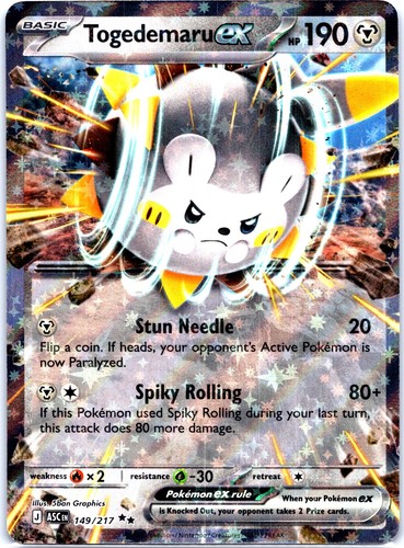 Togedemaru ex Holo Double Rare ME: Ascended Heroes 149/217 NM ((Pokemon))