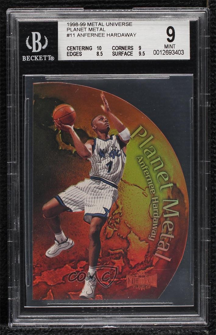 1998-99 Metal Universe Planet Metal Anfernee Hardaway #11PM BGS 9 MINT