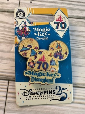 Disneyland 70th Anniversary Collectible LR Pin MAGIC KEY Exclusive 2025