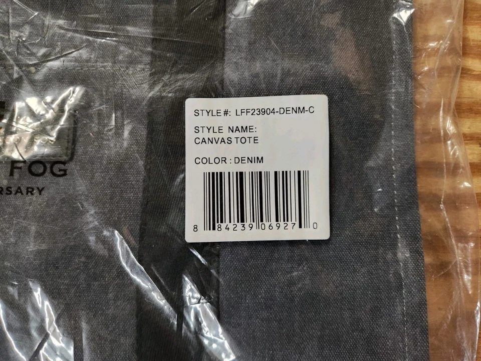 Bolso de Mano London Fog Collection Lona con Cremallera Gris Denim Adulto Foto 2 de 3