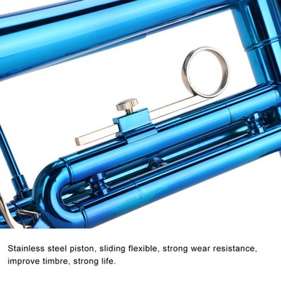 Blechtrompete Musikblasinstrument Mit Zubehörset (Blau)