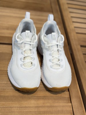 Under Armour Project Rock 5 White Training Shoes 3025436-100 Women's Size 9