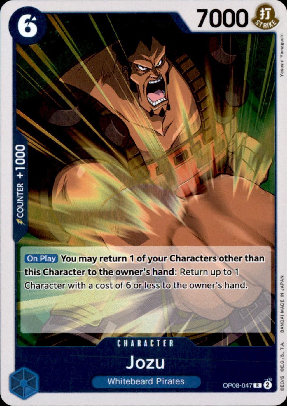 Jozu OP08-047 Rare Two Legends One Piece Near Mint