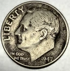 1947-P Roosevelt Dime - Circulated Condition - 90% Silver - US Coin - 2903