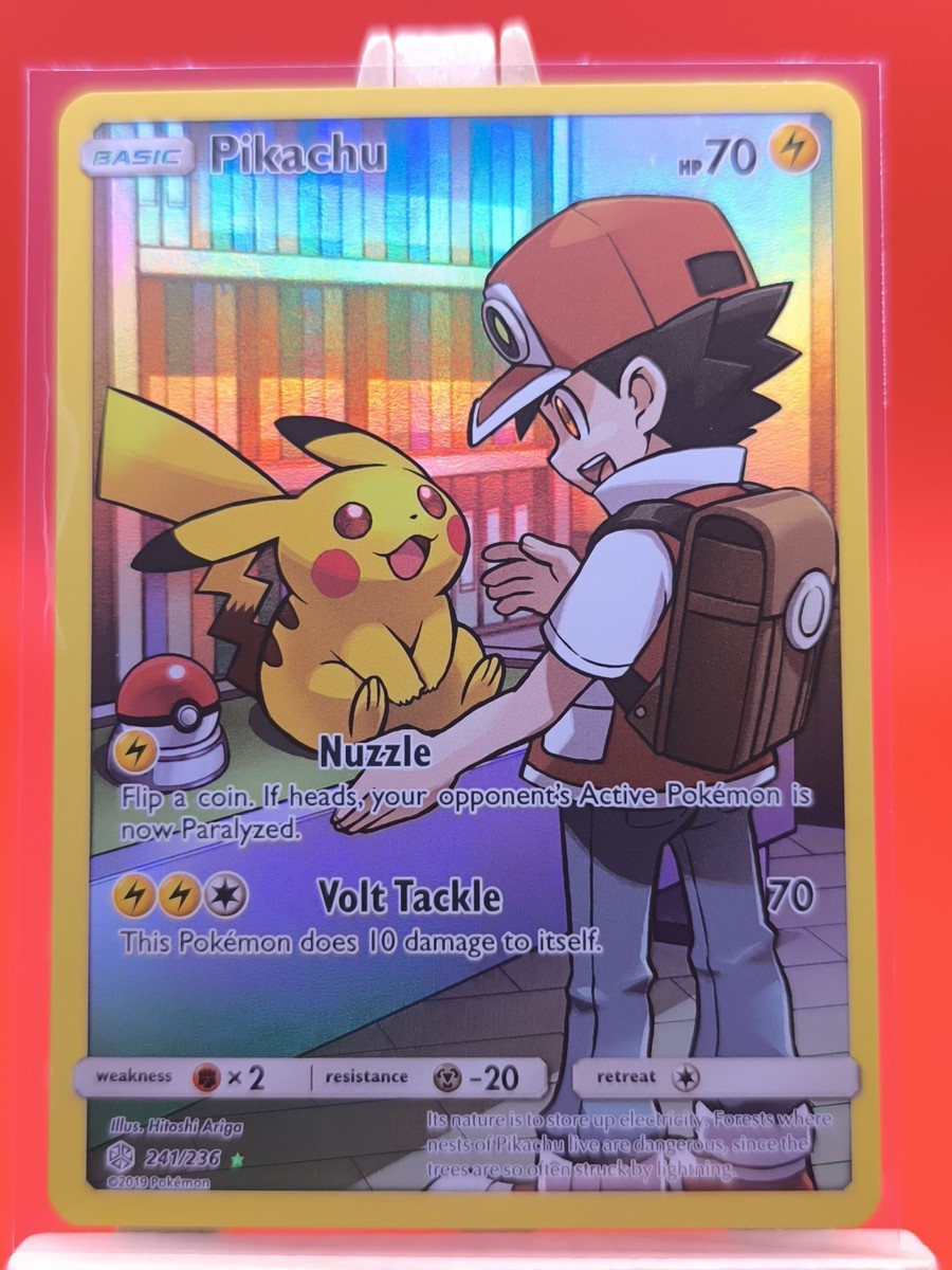 Pikachu 241/236 Cosmic Eclipse Character Secret Rare Holo Pokémon Card *  New *