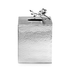 Michael Aram Stainless Steel White Orchid Tissue Box Holder