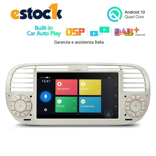 CAR TABLET BIANCO  Fiat 500 autoradio Android 14 4G RAM + 32G ROM wi-fi GPS 7" - Foto 4 di 11
