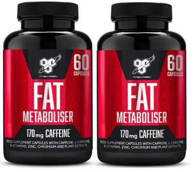 BSN Fat Metaboliser, Food Supplement With Caffeine 2x 60 Capsules Best Bef 05.22