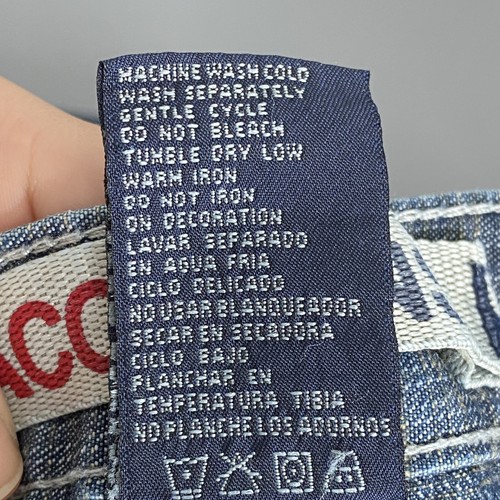 Vintage Paco Jeans Youth Size 12 26x27 Baggy Hip Hop Grunge Y2K 90s Embroidered - Picture 11 of 15
