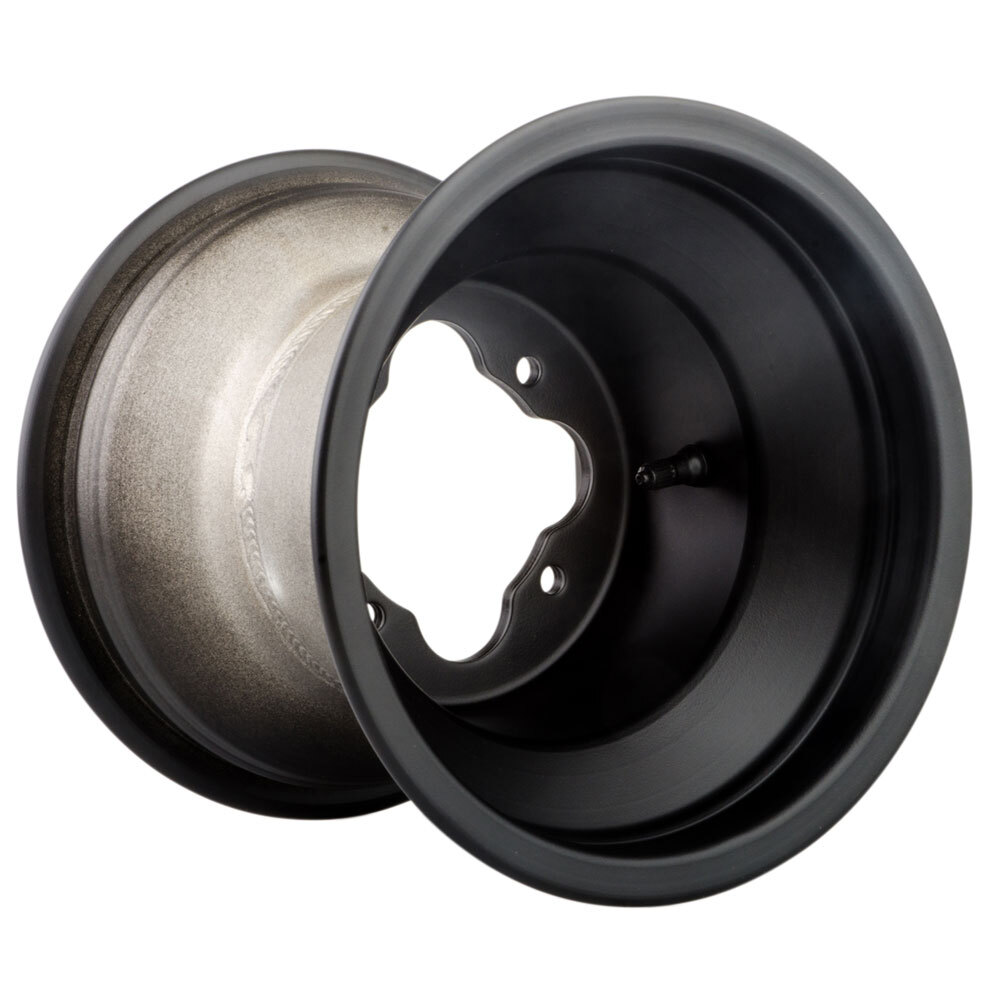 REALウィール53.5mm Douglas DWT A5 Black ATV Wheel 10x5 3x2 Offset 4/144 Bolt