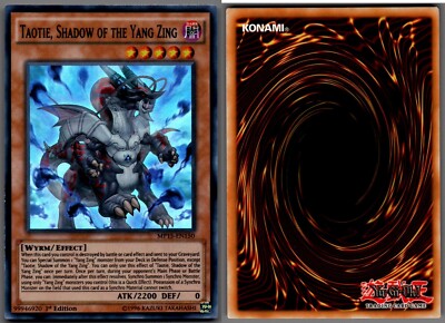 Yu-Gi-Oh! Karte Taotie, Shadow Of The Yang Zing – Super Rare, NECH-EN031, Dunkel, Stufe 5, Wyrm-Effektmonster
