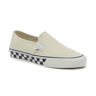 black & cream classic checkerboard trainers