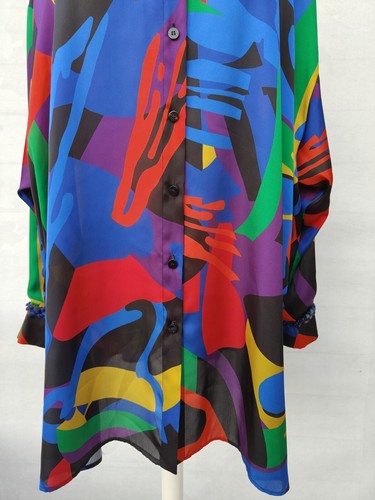 🌟MARINA RINALDI SATIN Blouse PLUS size 31- W22 US_60It_52De_56Fr_26Uk - Picture 3 of 24