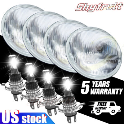 DOT 4PCS 5.75'' LED Headlights Hi/Lo Beam DRL Lamp for Chrysler Newport 1958-1978