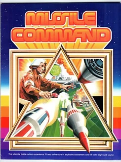 Missile Command Arcade Flyer Retro Original 1980 Video Game Space Age Brochure