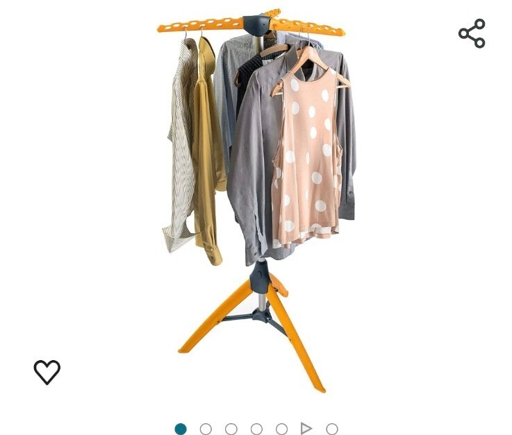 Palm Sturdy Foldable Clothes Airer, Hangaway Clothes Hanger Stand, Max