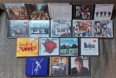 THE BEATLES 17 CD Collection Lot 26 Discs Anthology 1 2 3 SOLO Rubber Soul ABBEY