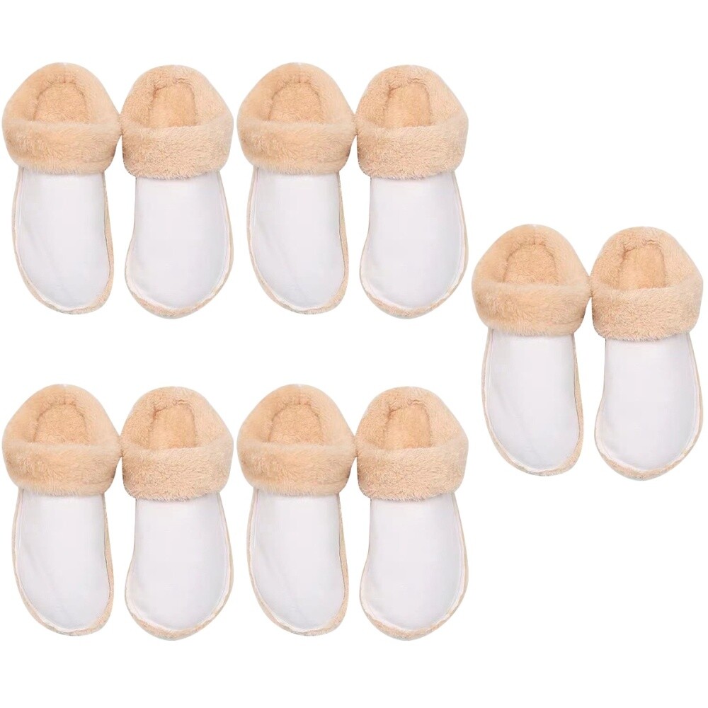 APL 5 paia di ciabatte fodera peluche donna ciabatte solette calde