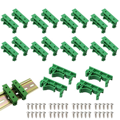 PCB DIN C45 Schiene Adapter,20 Stück(10 Sätze) Hutschienen Adapter Kunststoff Mi