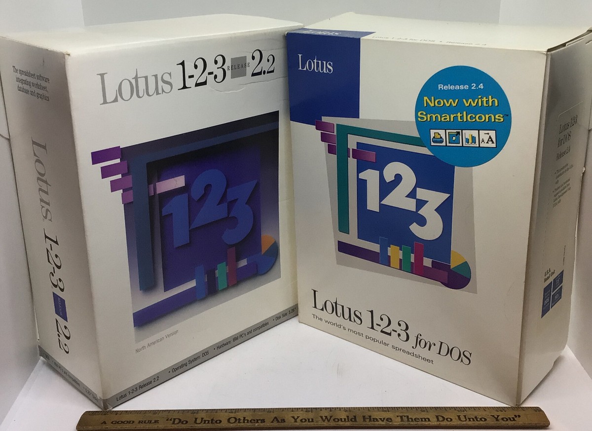Lotus 1-2-3 Release 2.2 for DOS Complete & IBM PC's And