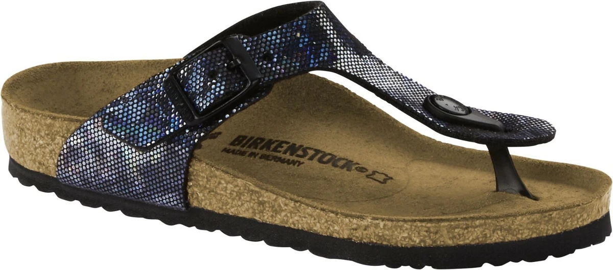 utilgivelig hø Mål Birkenstock Gizeh Damen Kinder Sandalen Hologram Black 30 35 36 37 38 39  schmal | eBay