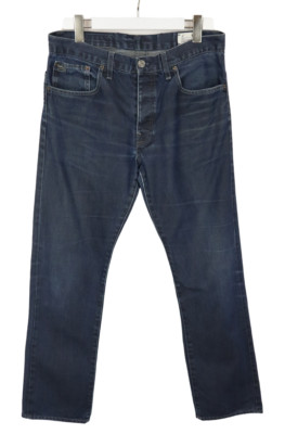 G-Star 3301 Straight Herrenjeans W36/L32 Whiskers Neu Knopf Fly Dunkel