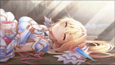 Anime Girls Shiro Neko Project Blonde Crying  Gaming Mat Desk 43166