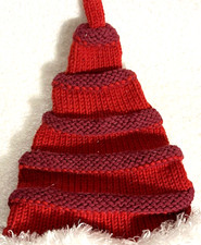 Hat Knit Kids Snowman Santa Craft Decoration Ornament 9.5 x 12"