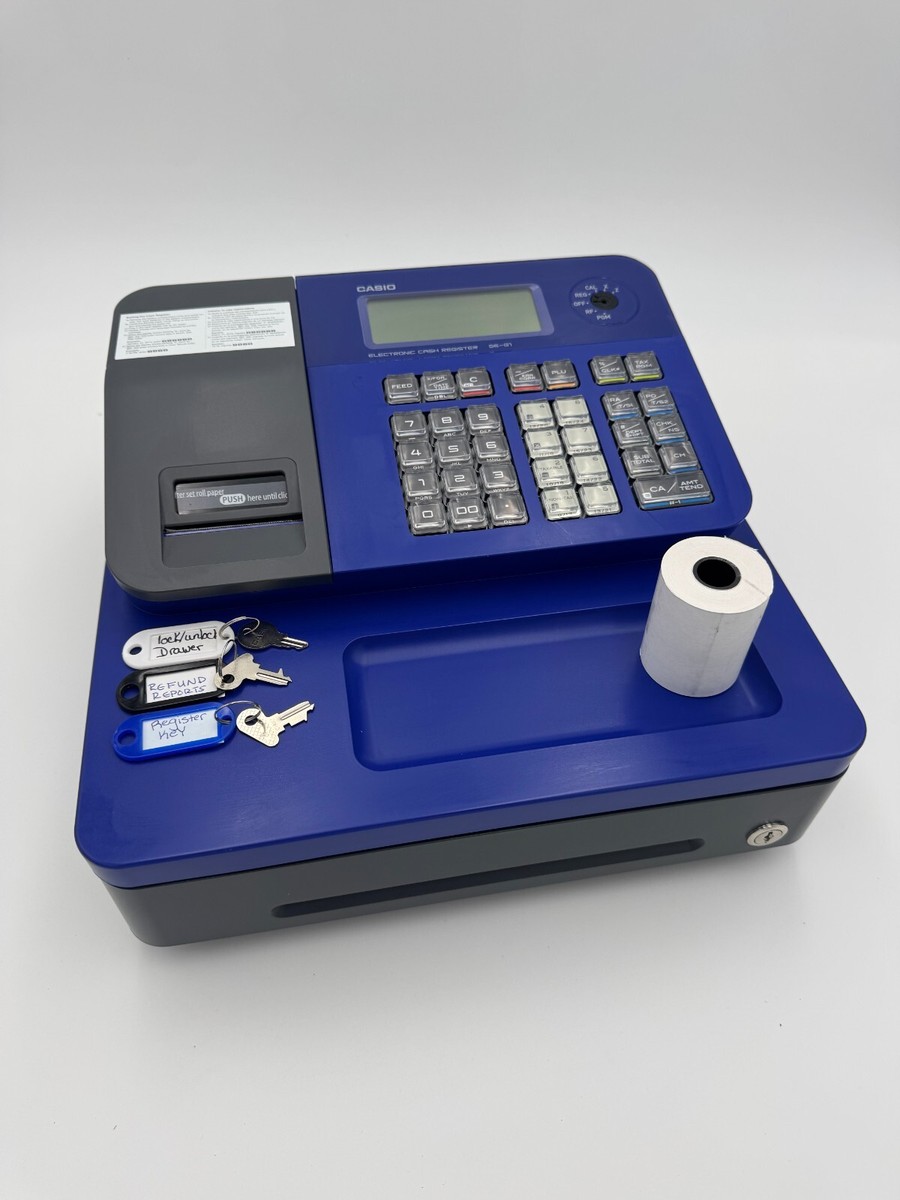 CASIO 電子レジスター　SE-G1 Casio SE-G1 Electronic Cash Registers W/ Keys (Tested) (Blue