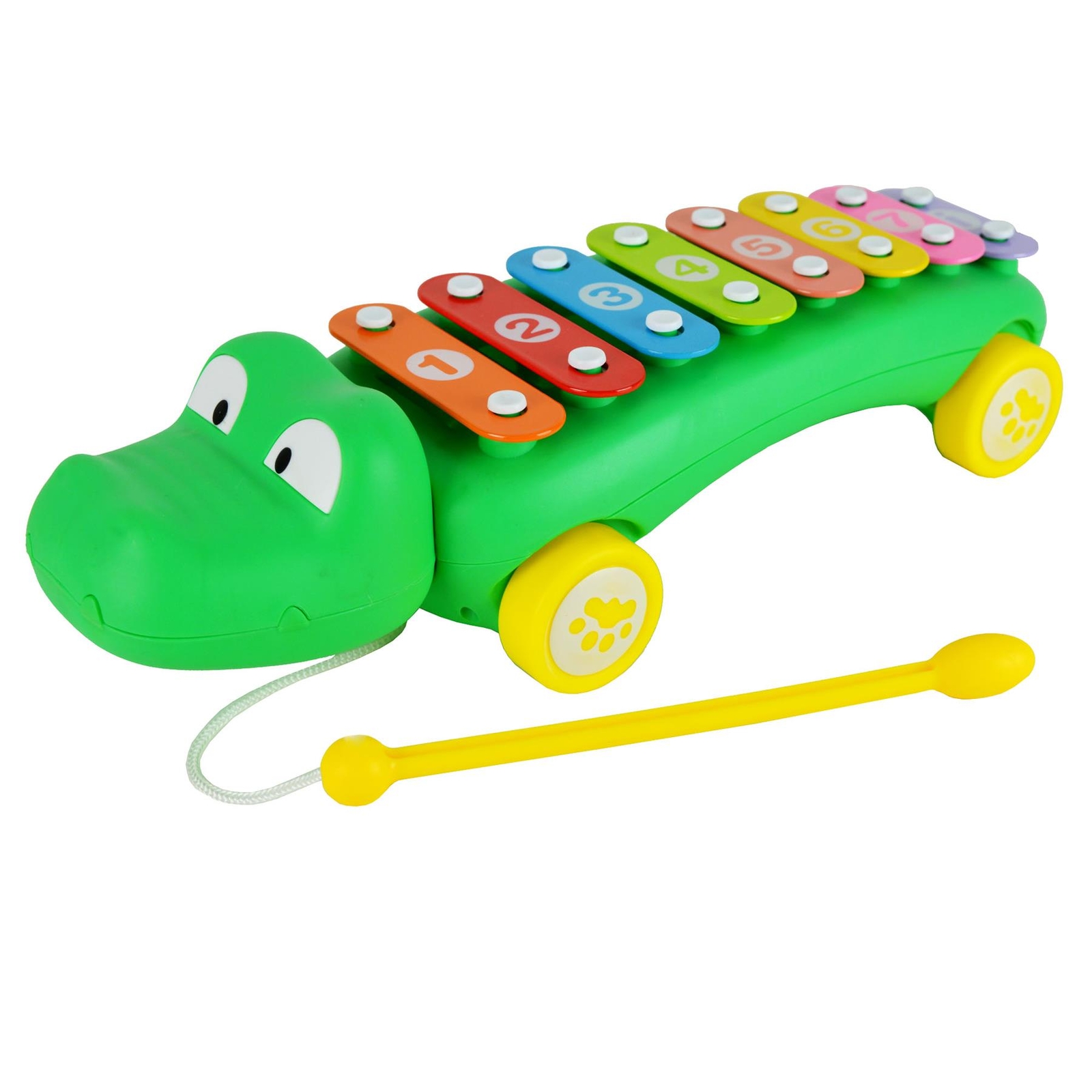 Pull Along Xylophone, Crocodile Fun Design Toy Musical Instrument - Little Star