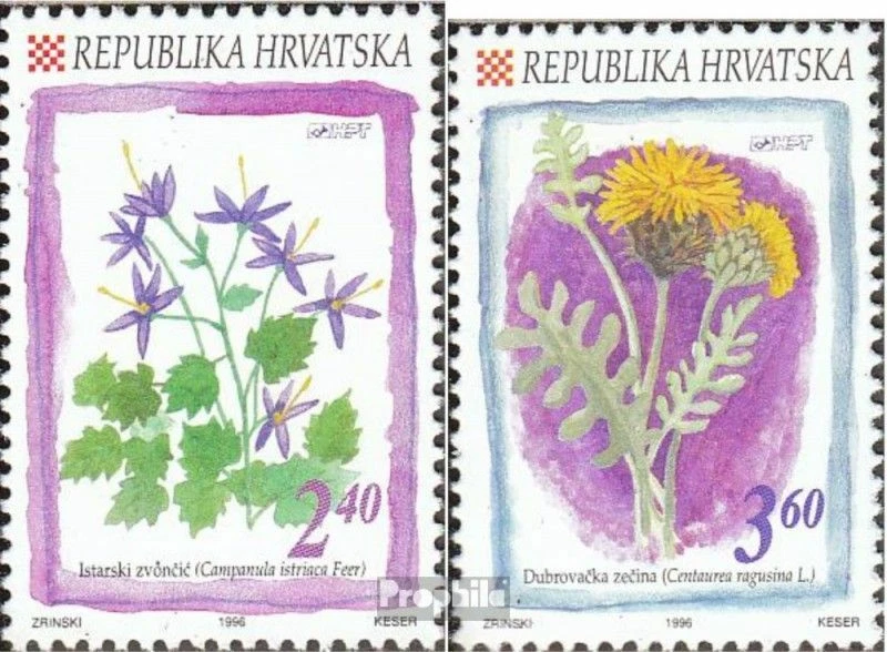 Kroatien 383-384 (kompl.Ausg.) postfrisch 1996 Einheimische Pflanzen - Bild 1 von 1