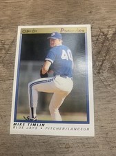 Mike Timlin Toronto Blue Jays 1991 O-Pee-Chee Premier #122 Baseball Card