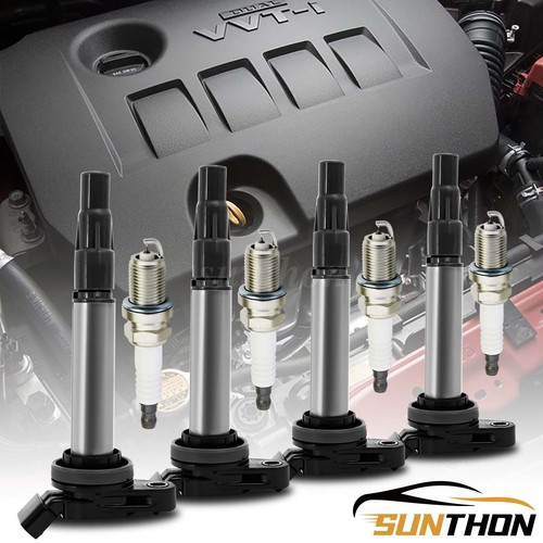 4X Ignition Coil + 4X Iridium Spark Plug For 2009-2017 Toyota Corolla 1.8L UF596