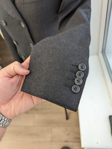 Christopher Kane Double Breasted Grey Woman's Blazer Wool & Mohair Size UK10 - Picture 5 of 17