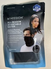 Mission All-Season Adjustable Gaiter Face Mask - Black