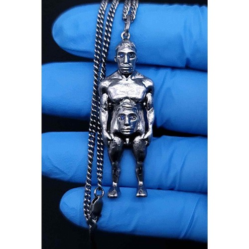 Bjarne Melgaard + Bjørg 'Son of a Dad' Designer Pendant Necklace Sterling Silver - Picture 6 of 10