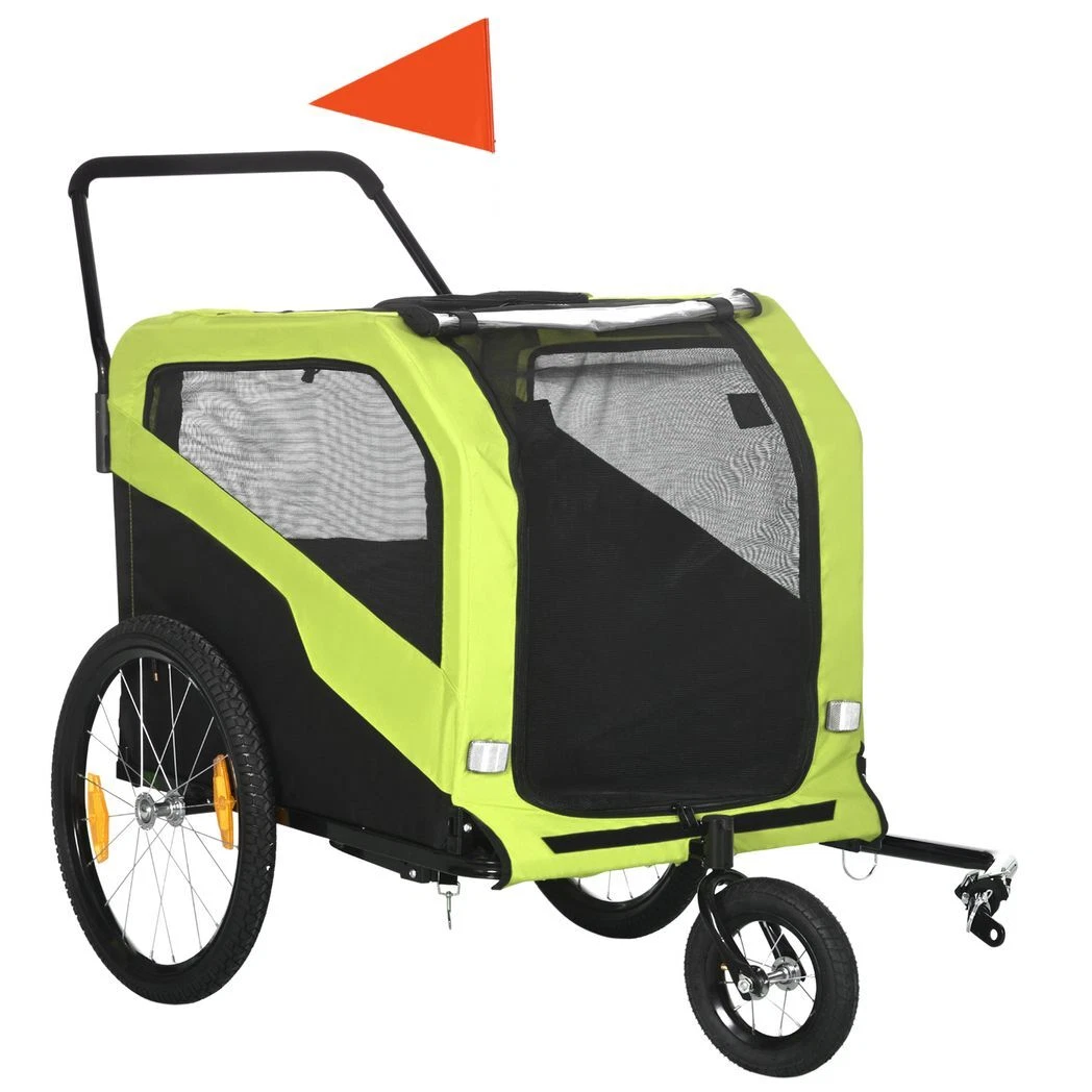 2 in 1 Dog Bike Trailer Pet Stroller for Large Dogs W Hitch