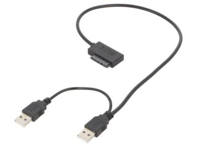 A-USATA-01 Adapter USB auf SATA bedient 1x slim SATA 13-pin SSD 0,5m GEMBIRD