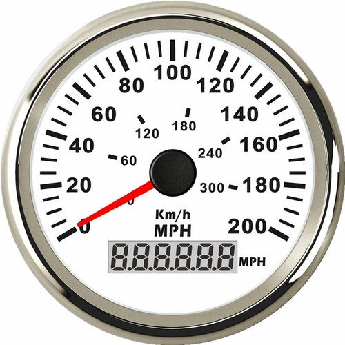 85mm White GPS Speedometer 200MPH 300KM/H for Auto Truck Motorcycle Marine Yacht - Bild 2 von 7
