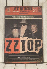 ZZ Top Live in Concert Poster Tin Sign Vintag...