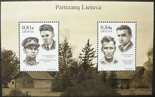 Lithuania miniature sheet - Post-war partisans against the Soviets_2021 - MNH.