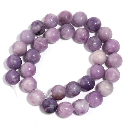 Natural Stone Lavender Chalcedony Round Loose Beads Jewelry Making 4 6 8 10 12mm - Picture 16 of 16