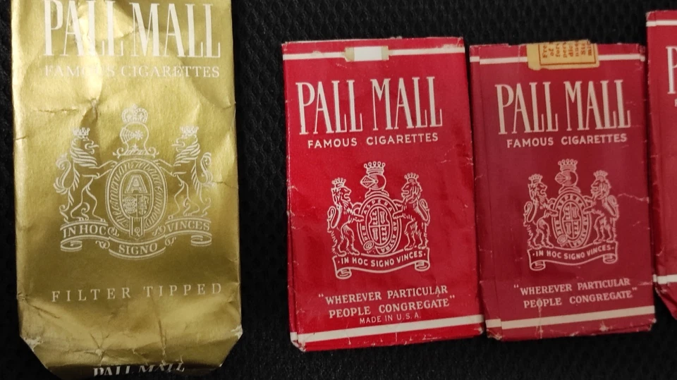 Pall Mall Pacchetti Sigarette Vintage Vuoti - Immagine 3 di 4