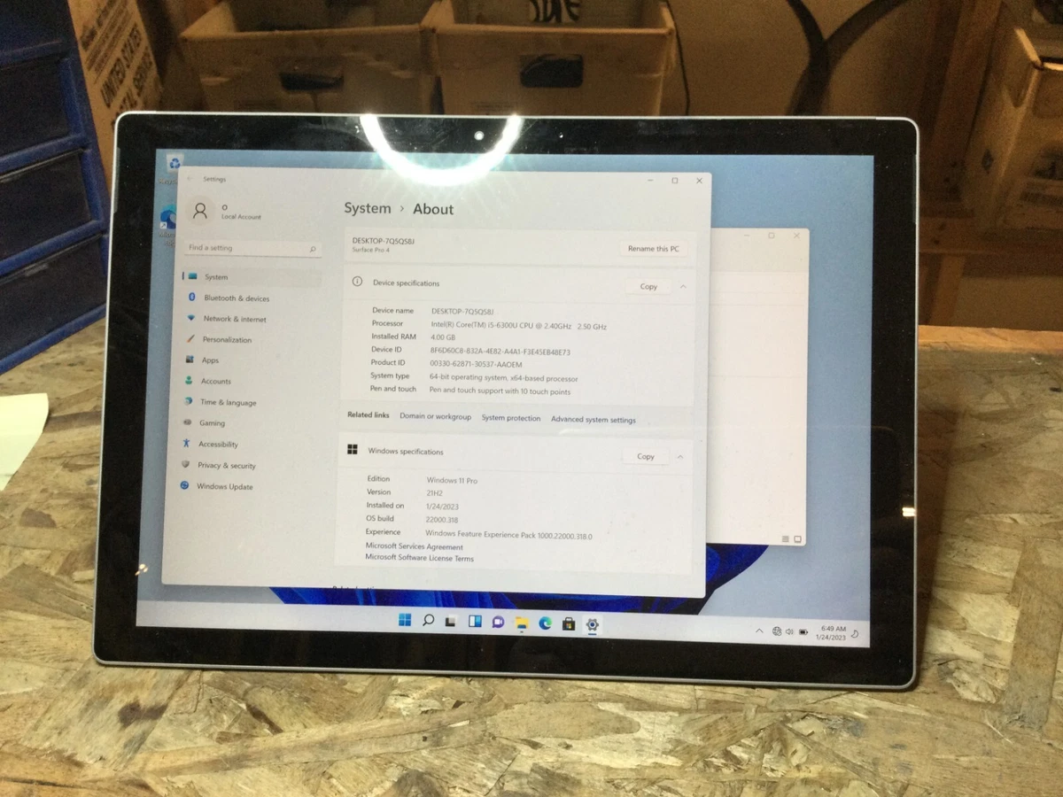 Microsoft Surface Pro 4 1724 12.3