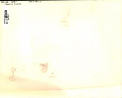 1960 Press Photo Abebe Bikila wins Gold medal in Rome Olympics for Ethiopia